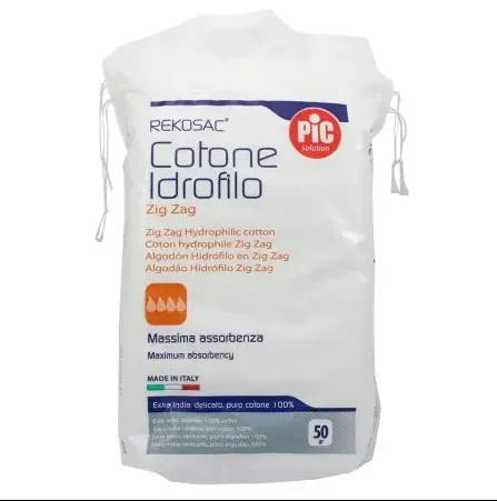 Pic Cotone Idrofilo Ovatta Zig Zag Rekosac 50 g Massima Assorbenza