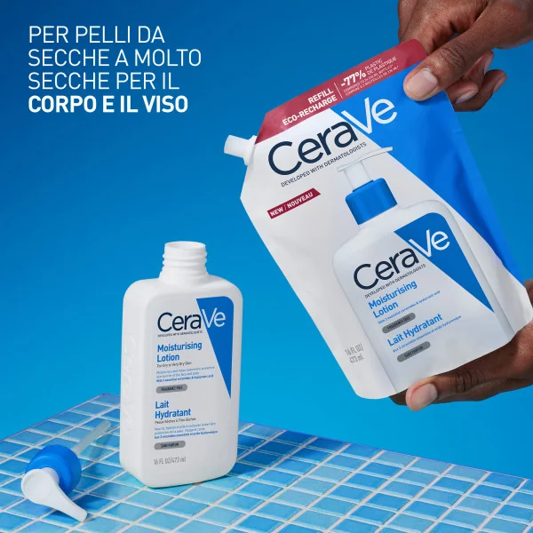 Cerave Lozione Idratante Refill 473 ml Ricarica Lozione per l'Idratazione Cutanea