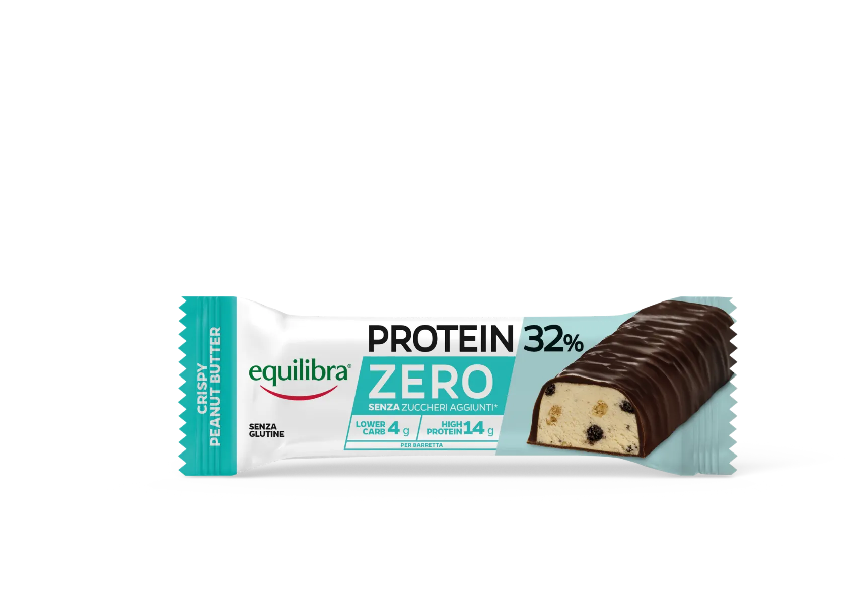 Equilibra Protein 32% Zero Crispy Peanut 45 G Barretta Proteica e Povera di Zuccheri