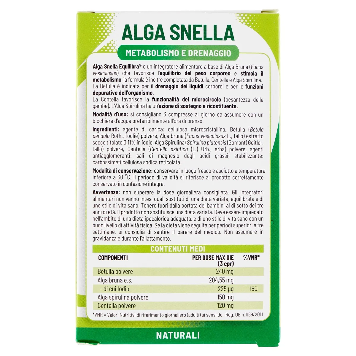 Equilibra Alga Snella 75 Compresse Drenaggio e Metabolismo