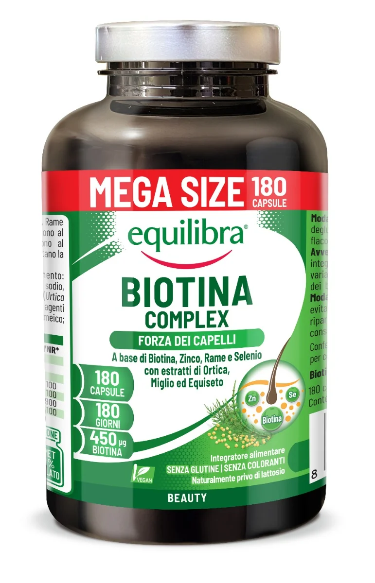 Equilibra Biotina 180 Capsule Capelli, Pelle e Unghie