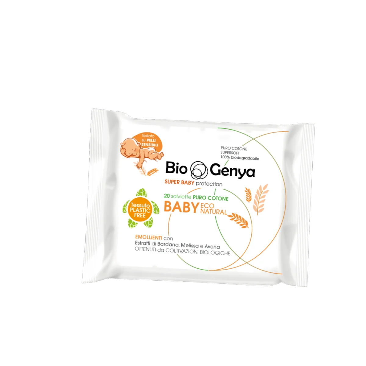 Biogenya Salviette Baby Eco Natural 20 Pezzi