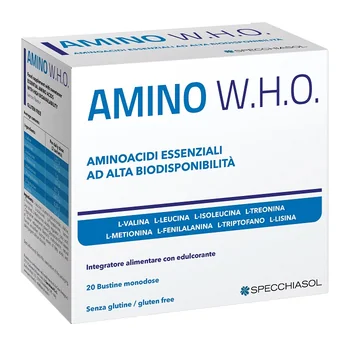 Specchiasol Amino WHO Integratore di Aminoacidi Essenziali 20 Bustine