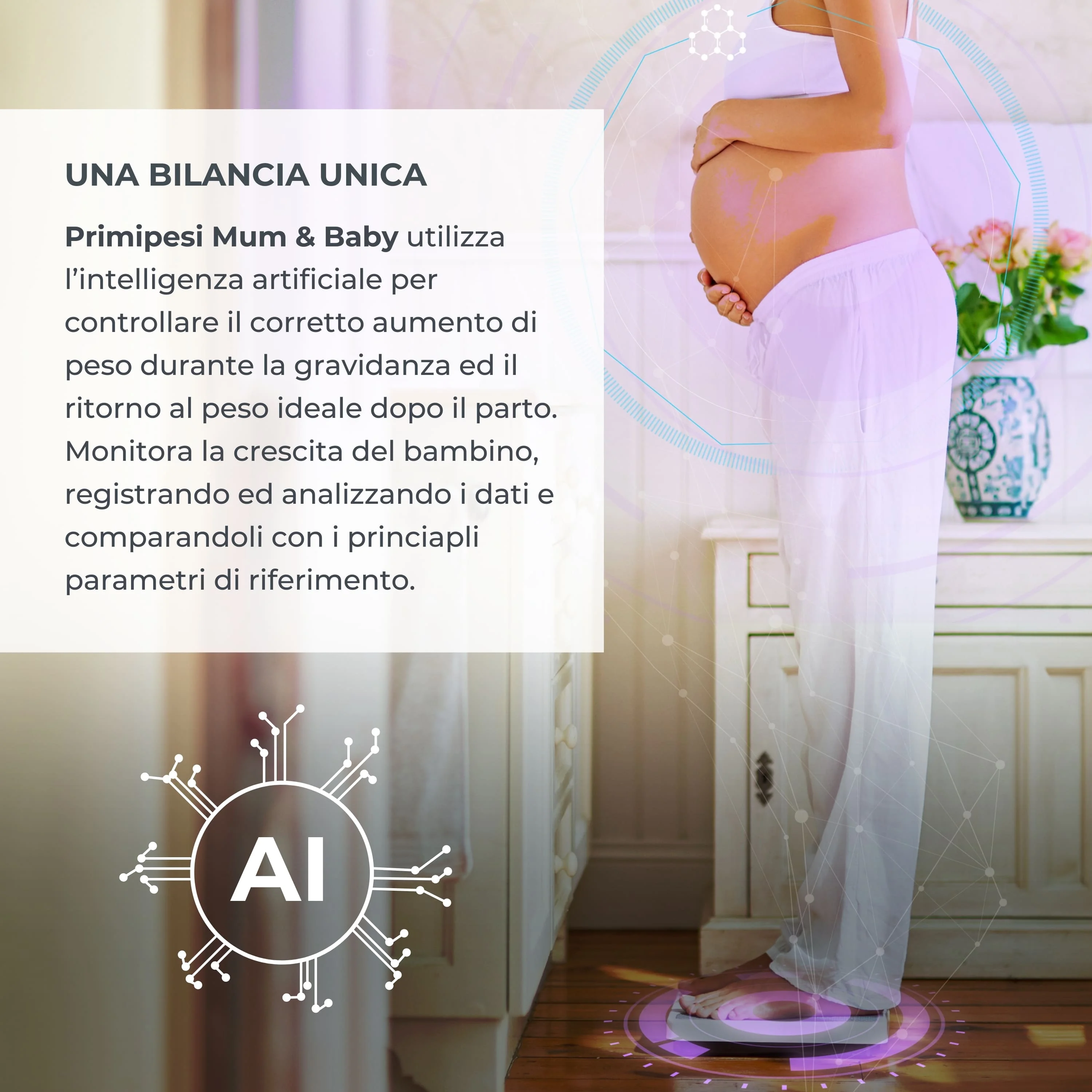 Nuvita Bilancia Digitale Bluetooth Controllo del Peso