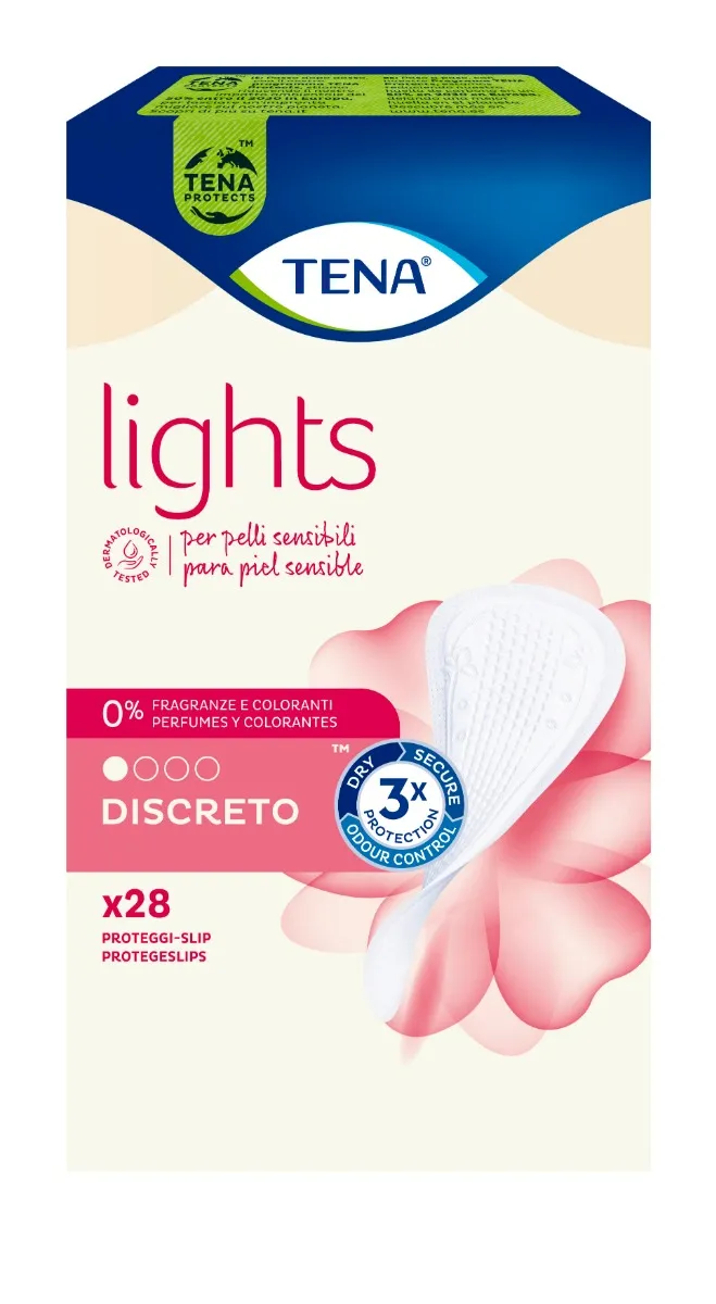 Tena Lights Sensitive Discreto 28 Pezzi Proteggi Slip per incontinenza