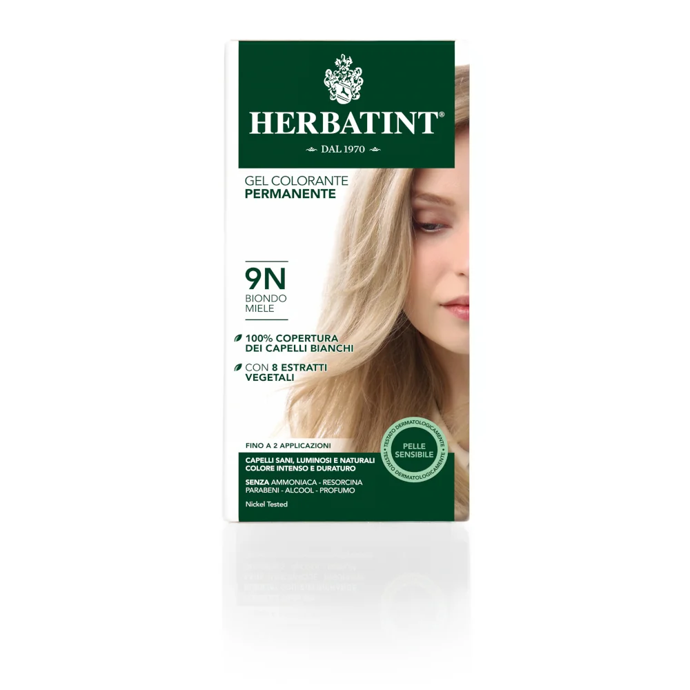Herbatint Gel Permanente 9N Biondo Miele 150 ml Tintura Capelli