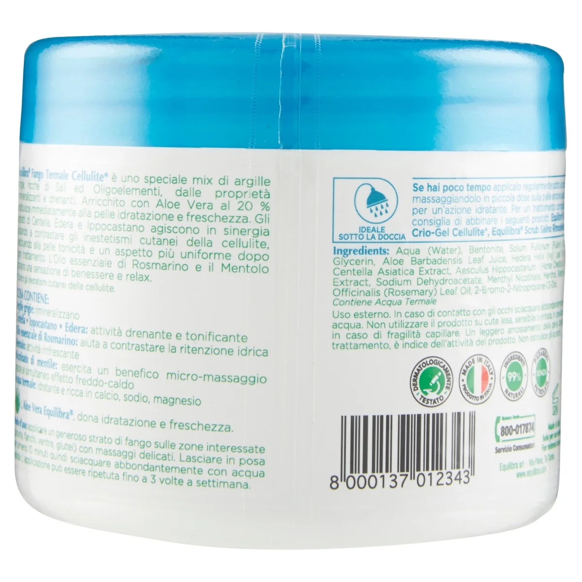 Equilibra Fango Termale Cellulite 650 g 20% Aloe Vera