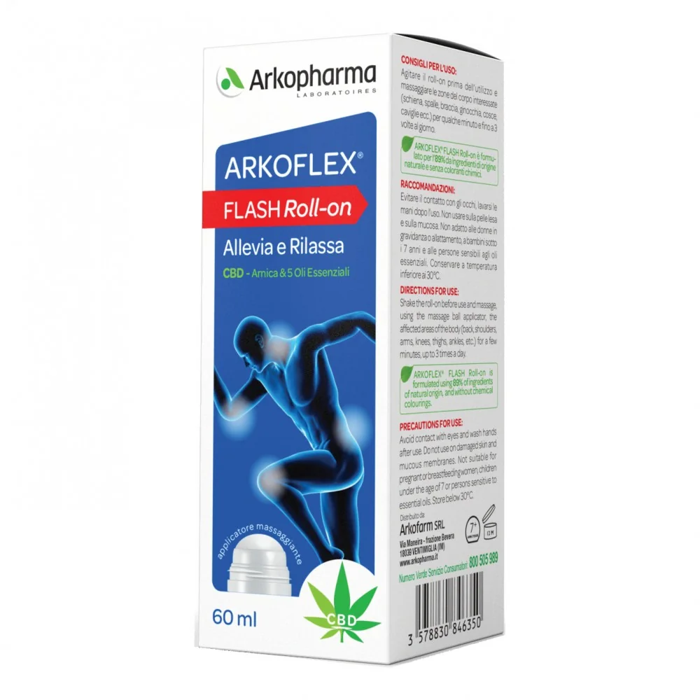Arkopharma Arkoflex Flash Roll On 60 ml Muscoli e Tendini