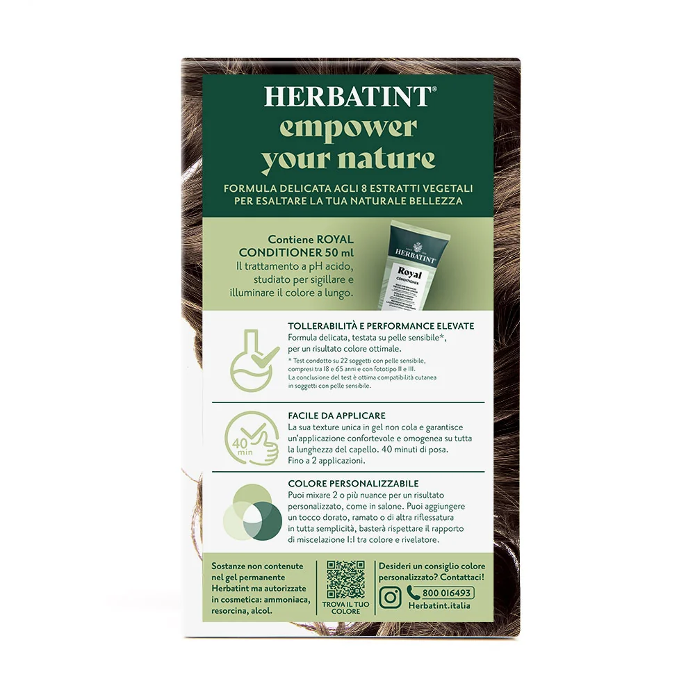 Herbatint Gel Colorante Permanente 7D Biondo Dorato 170 Ml Colore Intenso e Duraturo