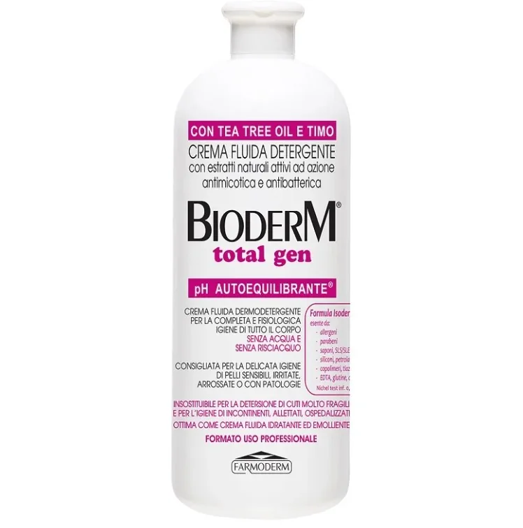 Bioderm Total Gen 1000 ml Dermodetergente Senza Risciacquo