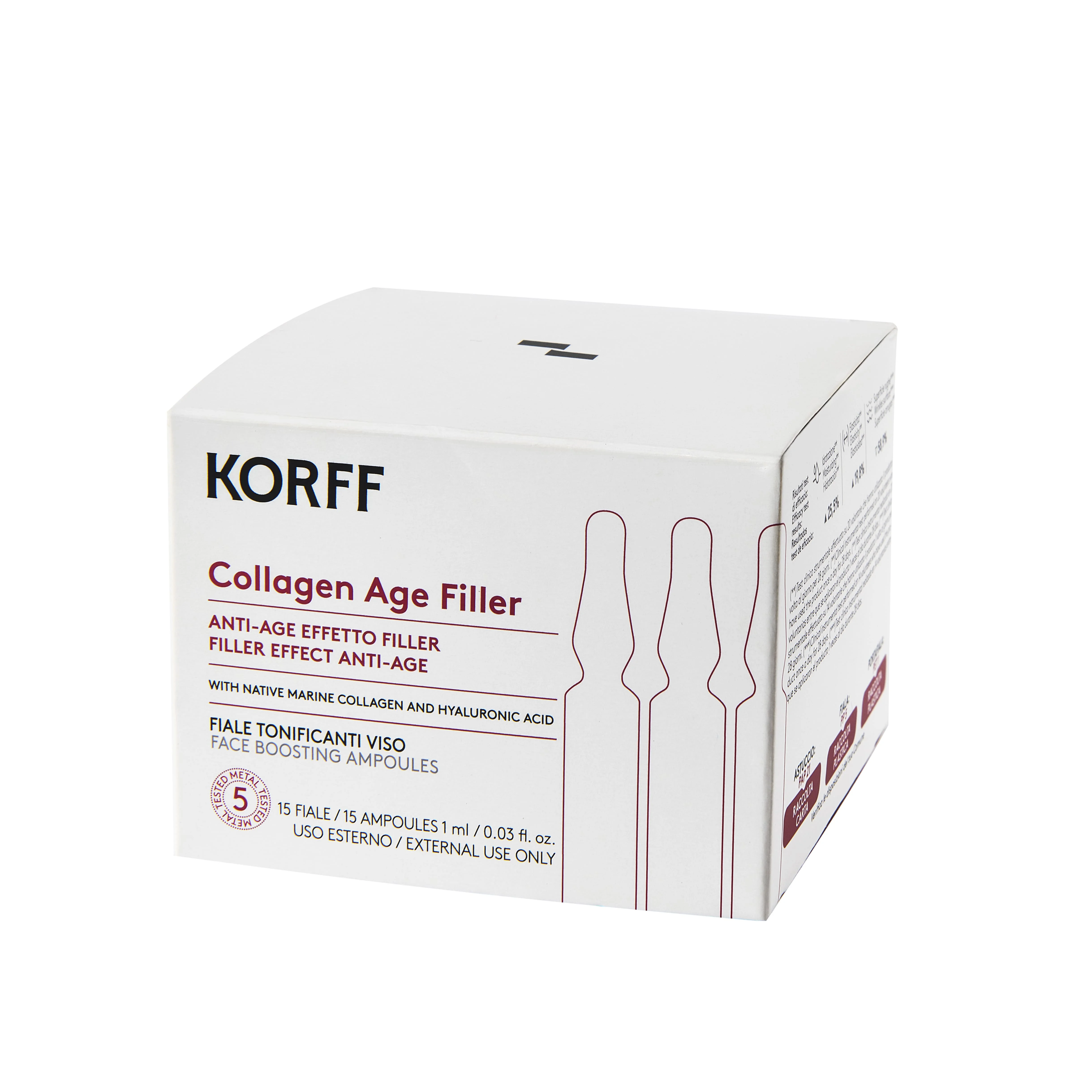 Korff Collagen Age Filler - Trattamento Anti-Age Tonificante Viso 15 fiale Azione Anti Age