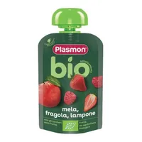 Plasmon Bio Pouch Mela Fragola Lampone 100G