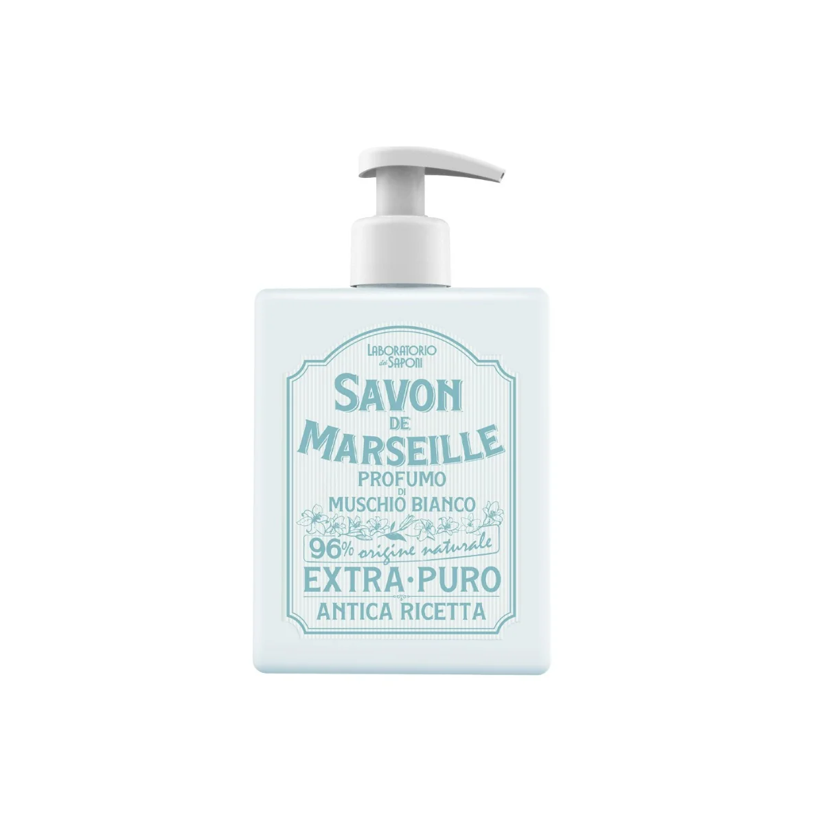 Laboratorio Dei Saponi Sapone Marsiglia Muschio Bianco 500 Ml Pelle Sensibile