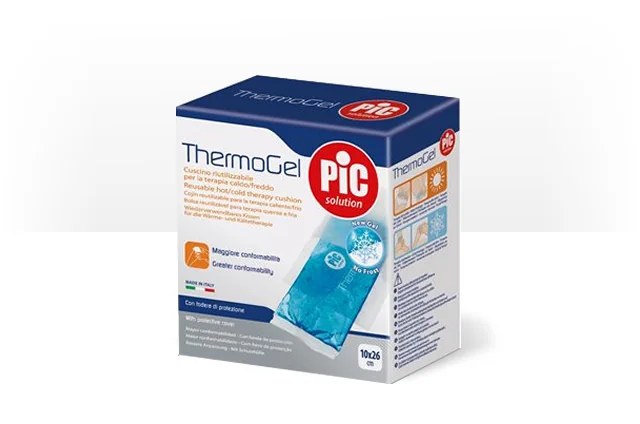 Pic Thermogel Cuscinetto in Gel Caldo/Freddo Con Cover di Protezione 10x26 cm Riutilizzabile