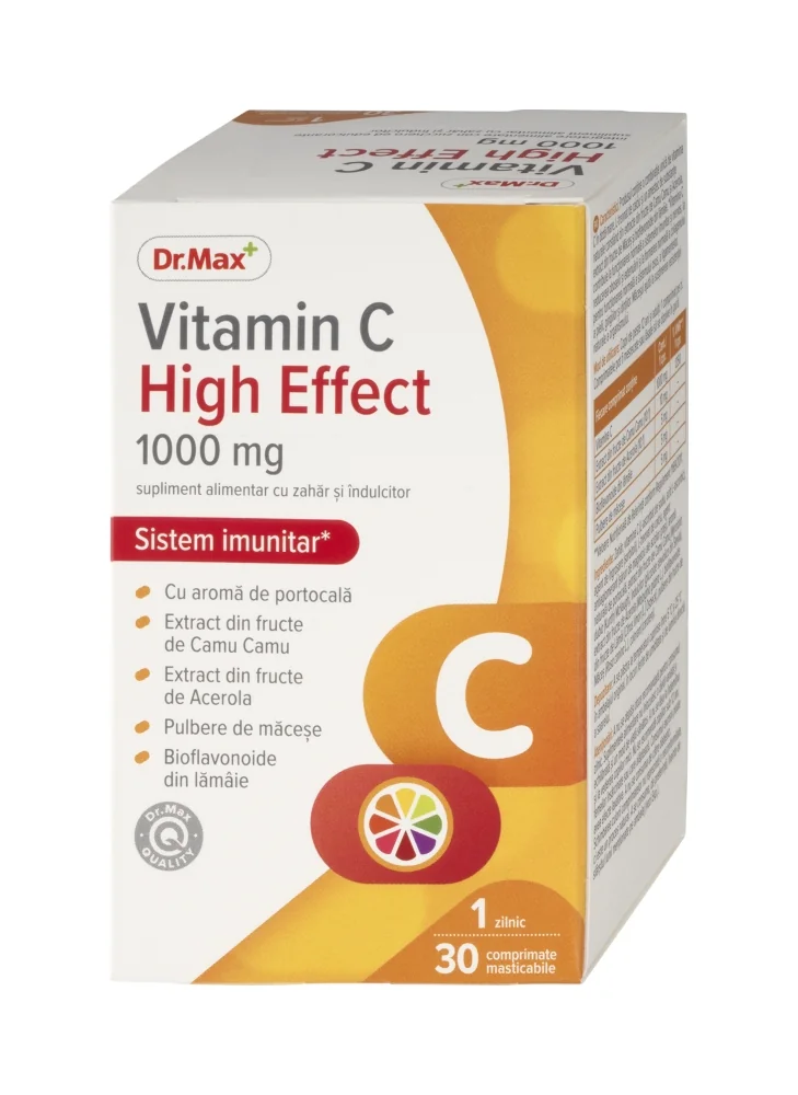 Dr. Max Vitamina C Effetto Forte 30 Compresse Supporta il Sistema Immunitario