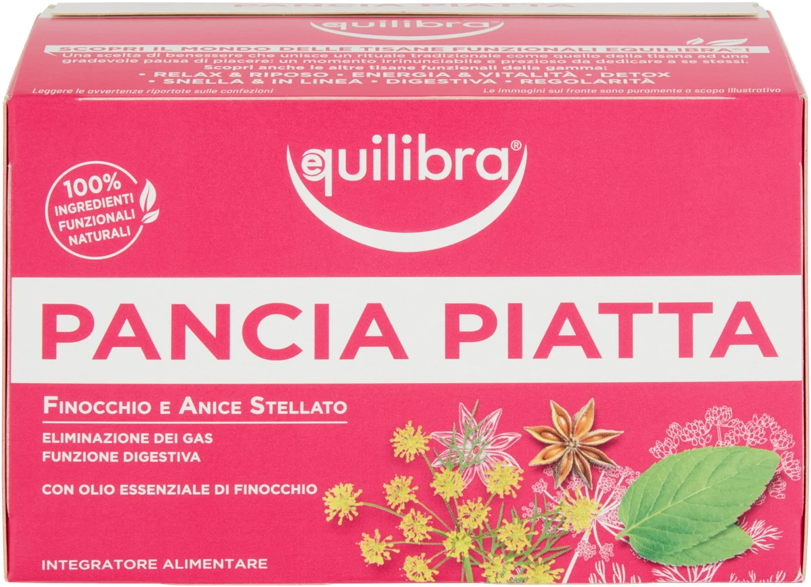 Equilibra Tisana Pancia Piatta 15 Filtri Finocchio e Anice Stellato