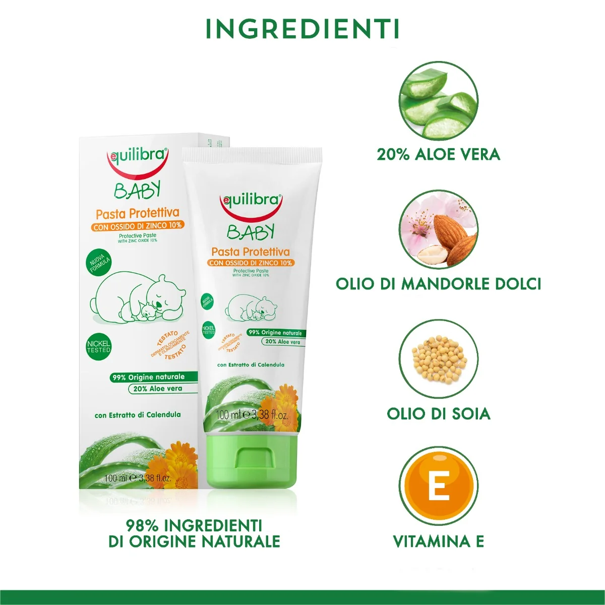 Equilibra Pasta Lenitiva All'Acqua Baby Delicatamente Profumata
