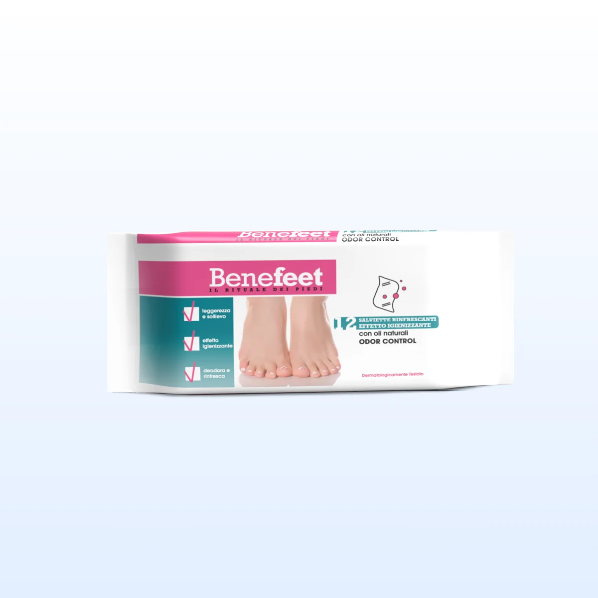 Benefeet Salviette Odor Control 12 Pezzi Azione rinfrescante e igienizzante