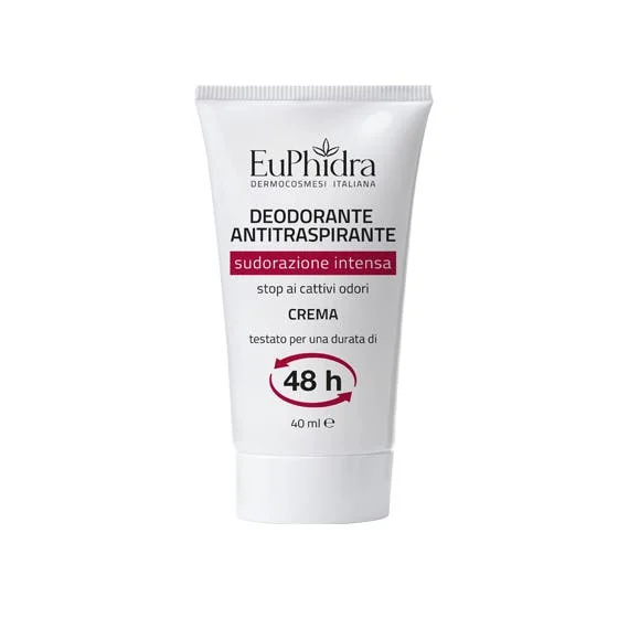 EuPhidra Deodorante In Crema Antitraspirante 40 ml Per Ipersudorazione