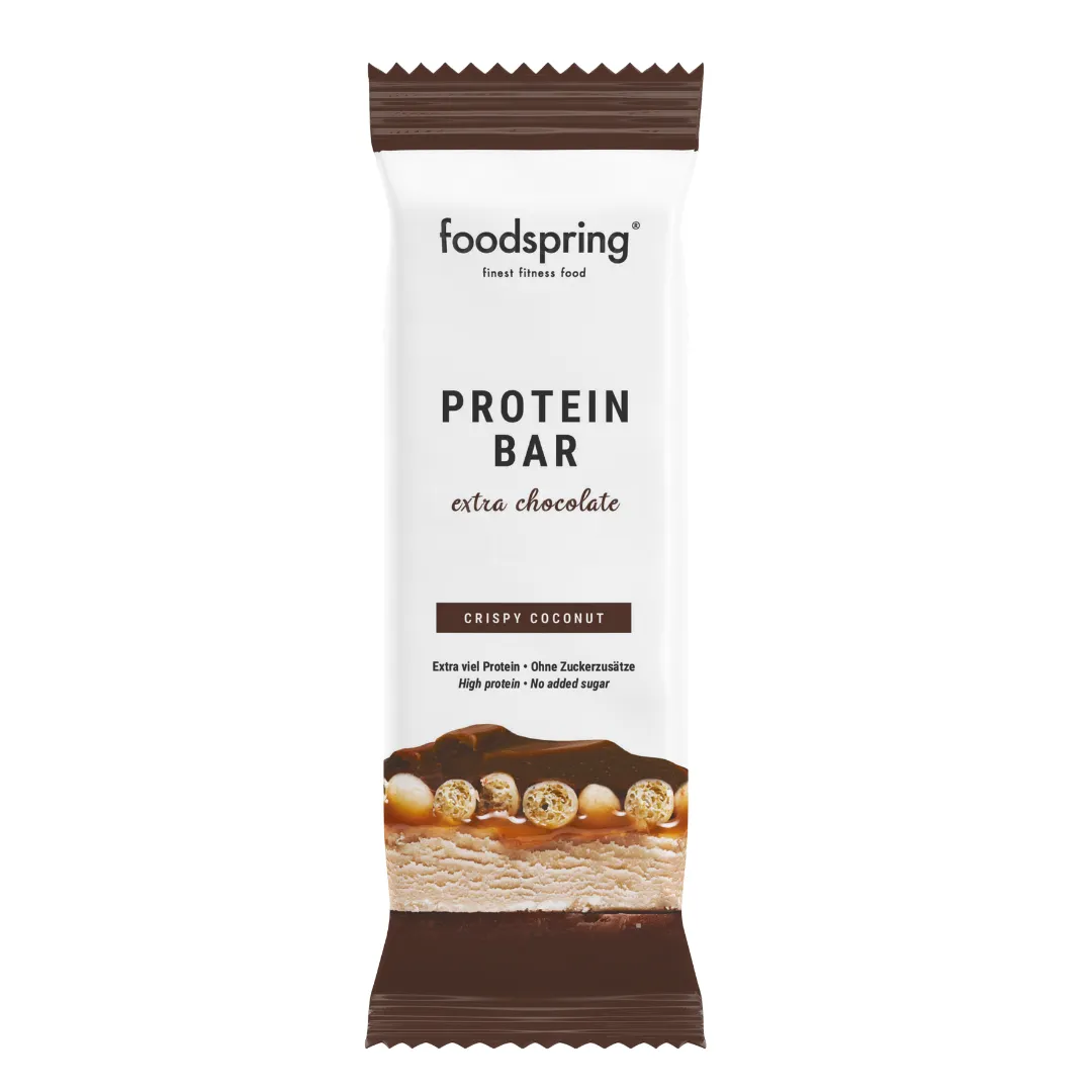Foodspring Protein Bar Extra Cioccolato e Cocco Croccante 65 g