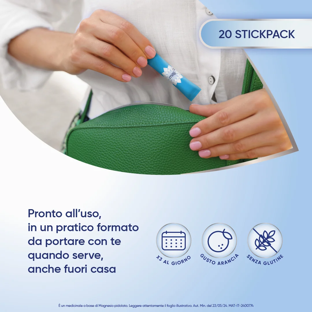 Sanofi Mag 2 Soluzione Orale 20 Stick 10 ml Integratore di Magnesio Pidolato in Stick