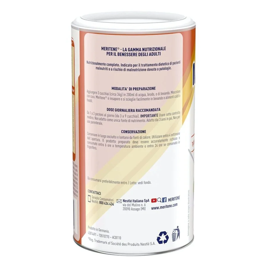 Meritene Protein Neutro Polvere Integratore Proteine Vitamine e Minerali 270 g Iperproteico