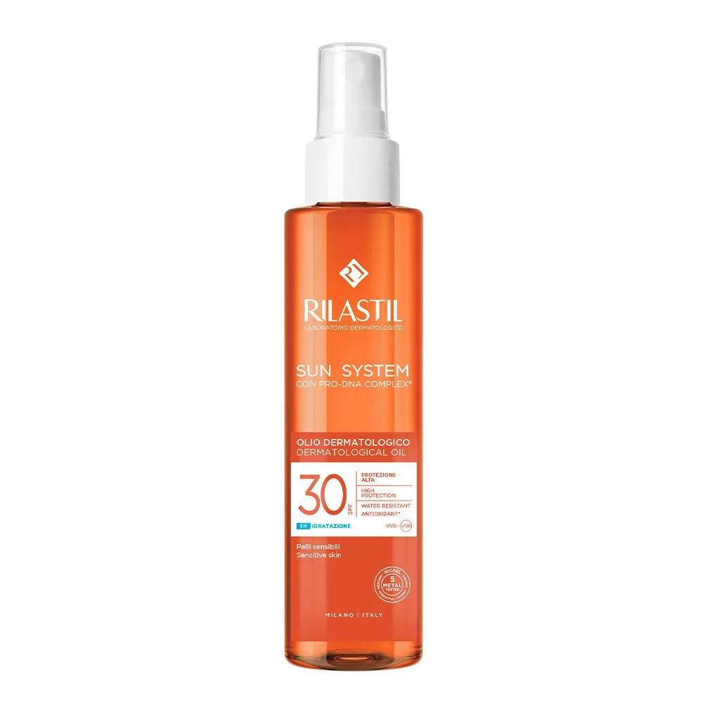 Rilastil Olio Dermatologico Spf30 200 ml Protezione Solare