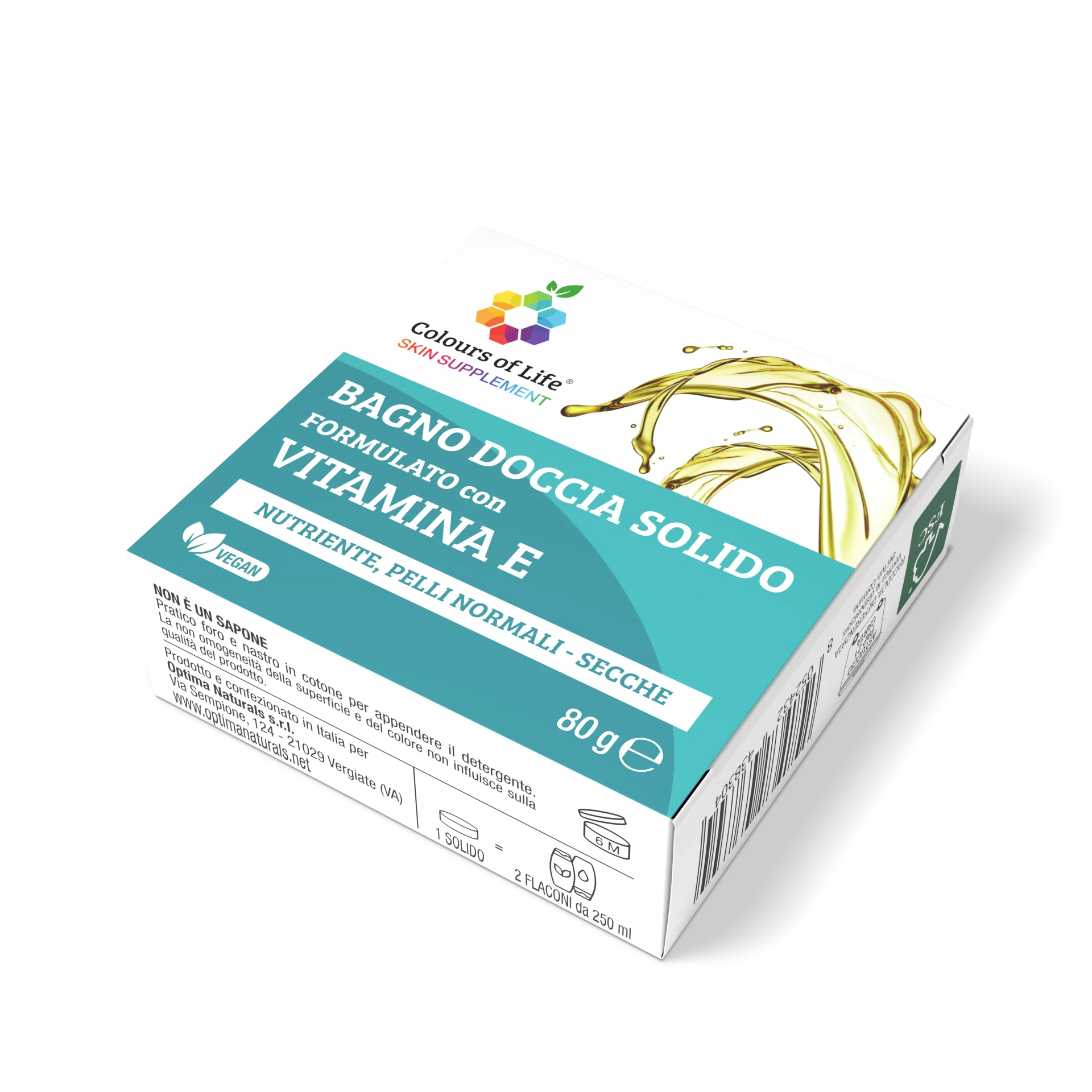 Bagnodoccia Solido Vitamina E 80 Gr per Pelli Secche e Sensibili