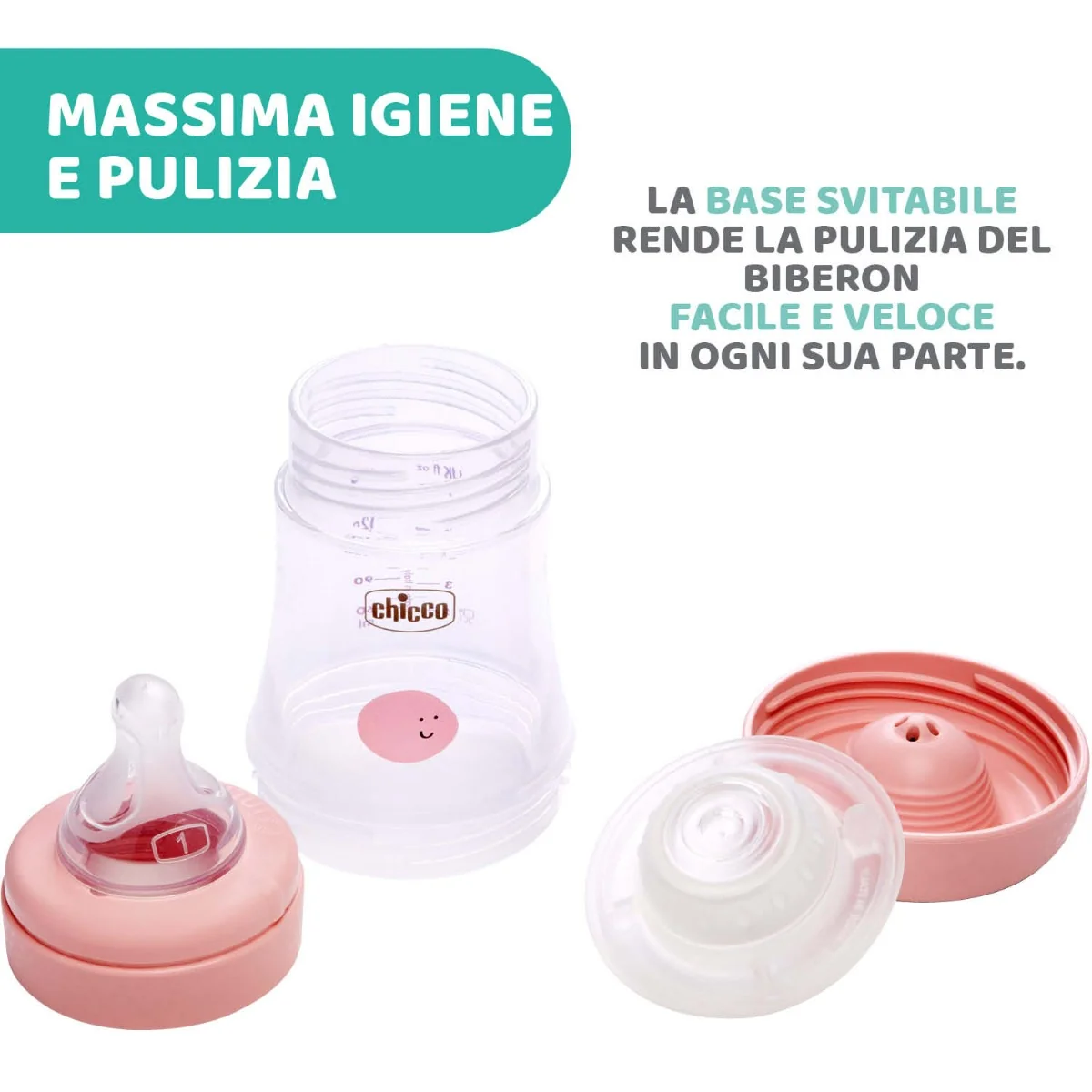 Chicco Biberon Perfect5 Rosa 150Ml Sil 1Foro