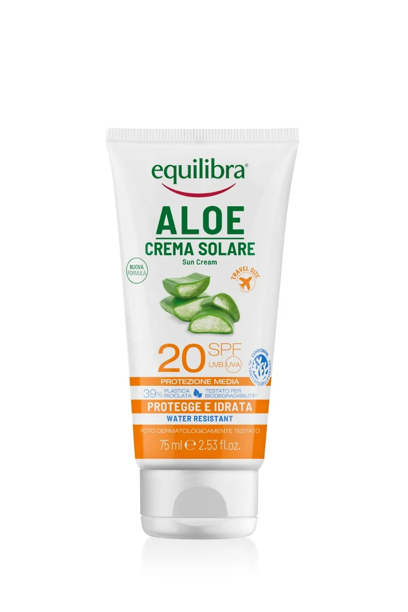 Equilibra Aloe Crema Solare Spf 20 Minitaglia 75 ml Protezione Solare