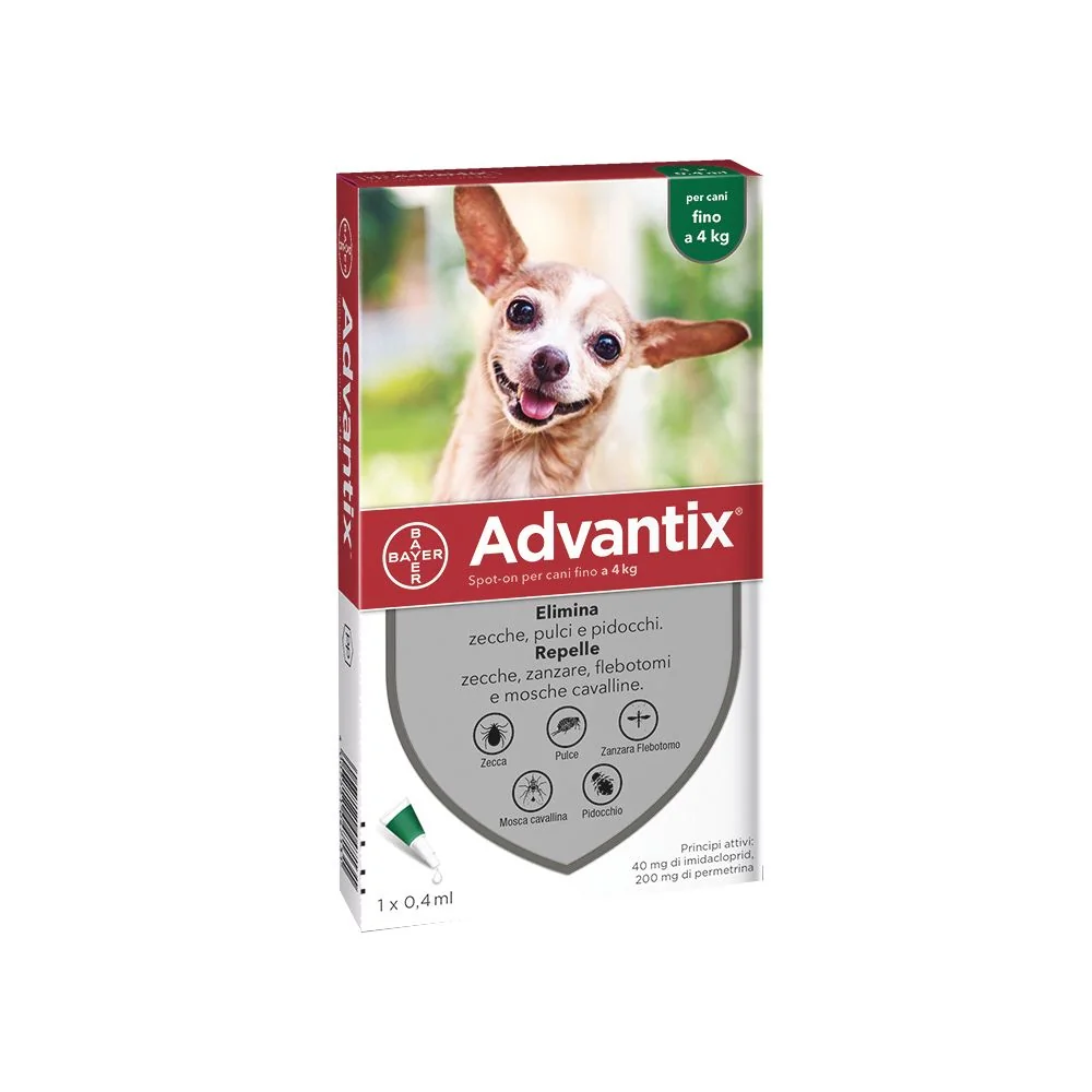 Advantix Spoton 1 Pipetta Verde 04 Kg