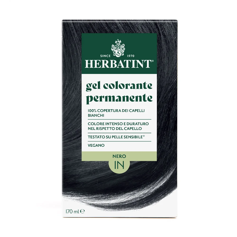 Herbatint Gel Colorante Permanente 1N Nero 170 Ml Colore Intenso e Duraturo