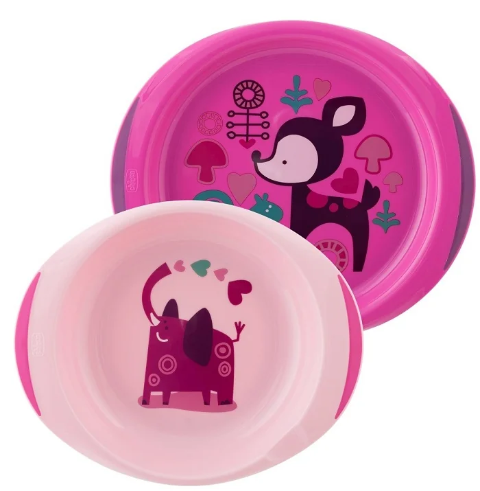 Chicco Piatto Fondo E Piano 12 Mesi+ Rosa/Verde