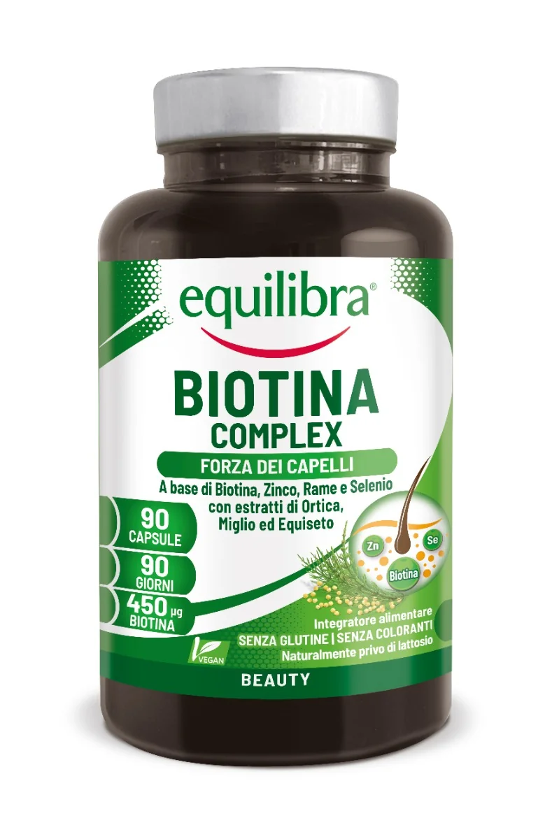 Equilibra Biotina Complex 90 Compresse Unghie, Pelle e Capelli
