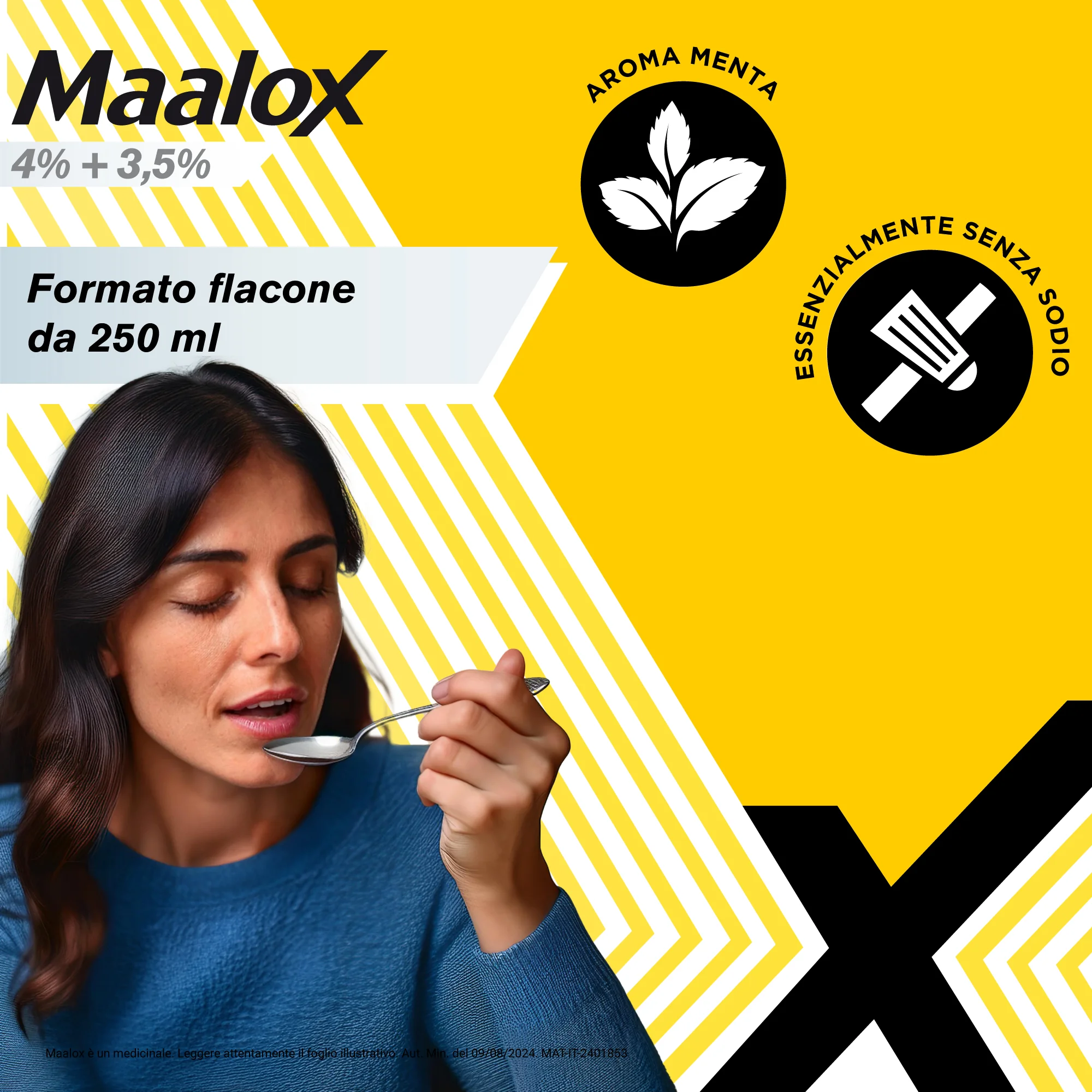 Maalox Sospensione Orale Aroma Menta 250 ml Antiacido