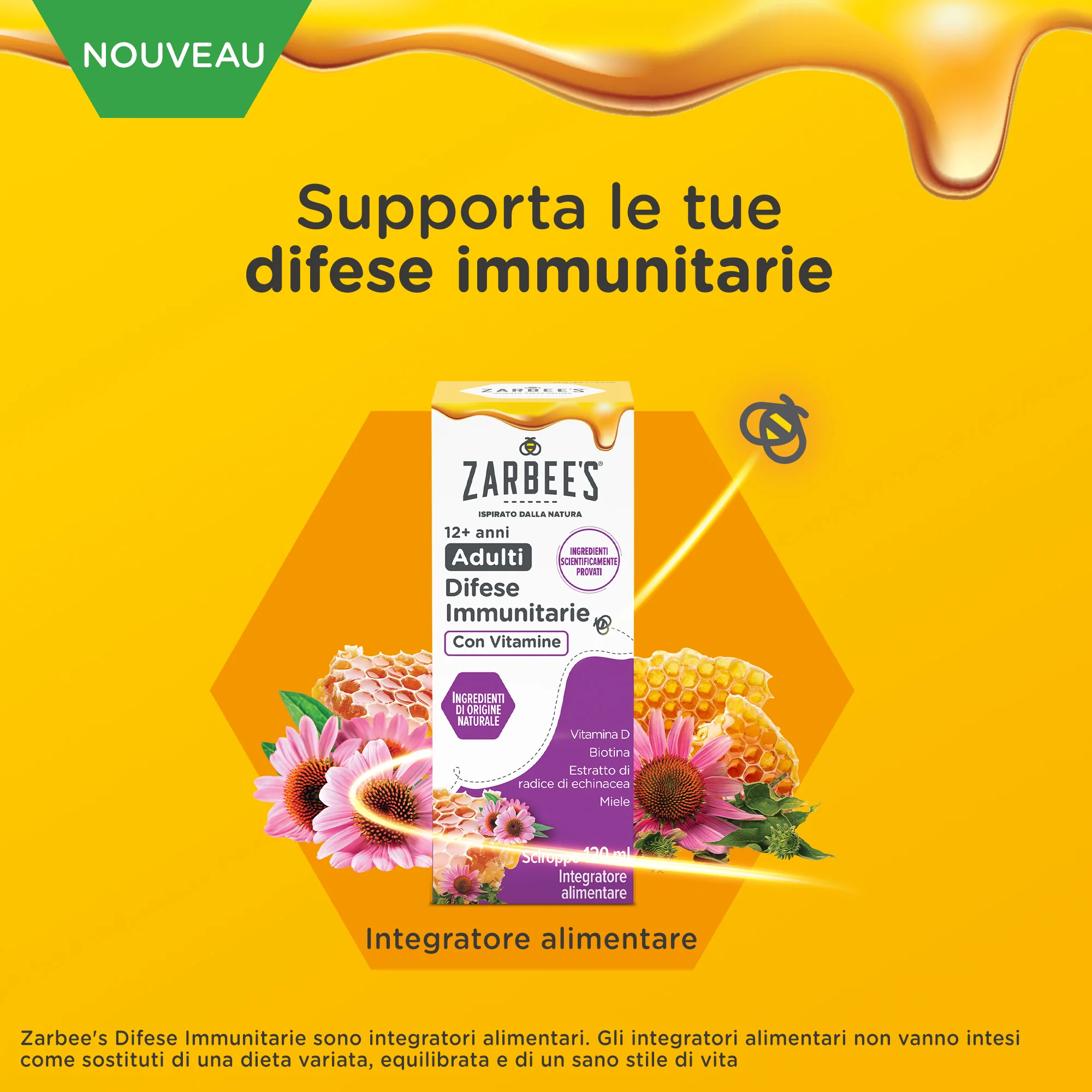 Zarbee'S Difese Immunitarie Adulti 120 Ml Senza Lattosio