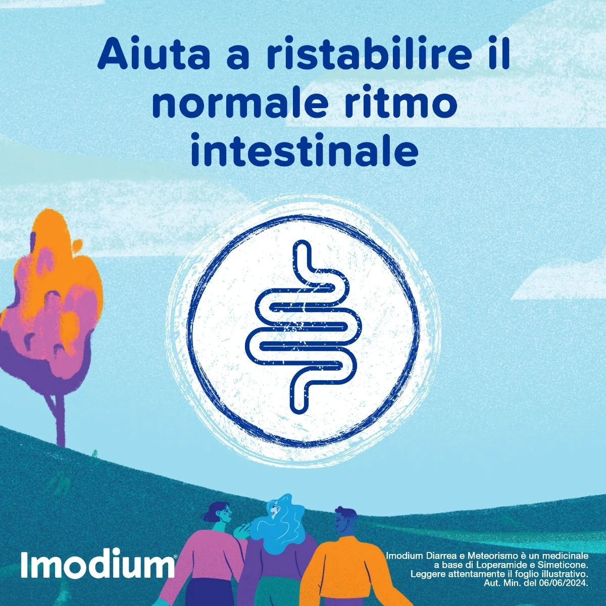 Imodium Diarrea E Meteorismo 12 Compresse Per Intestino
