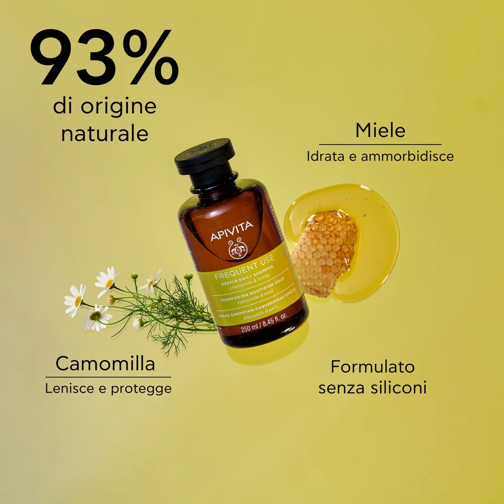 Apivita Gentle Daily Shampoo Uso Frequente 250 ml Camomilla e Miele