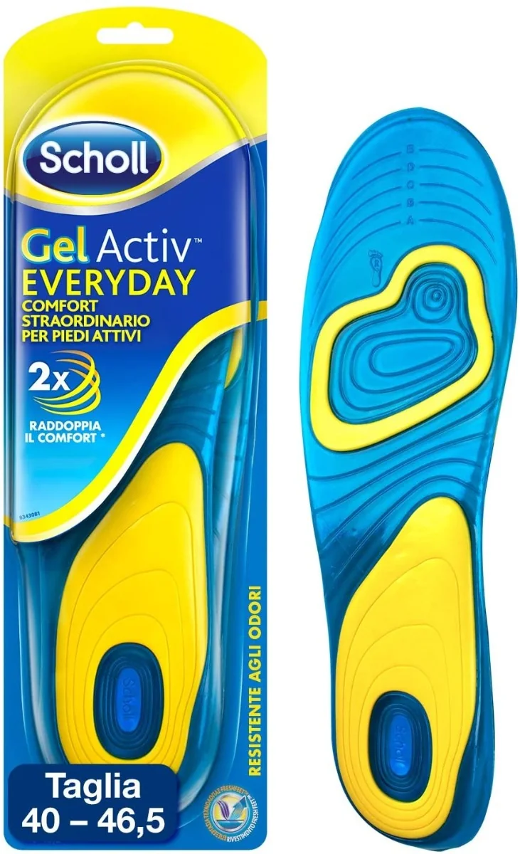 Scholl GelActiv Everyday Soletta Uomo in Gel Suoletta per Uomo
