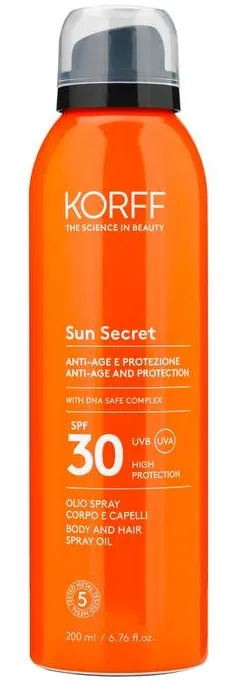 Korff Sun Secret Olio Spray SPF 30 - Corpo e Capelli 