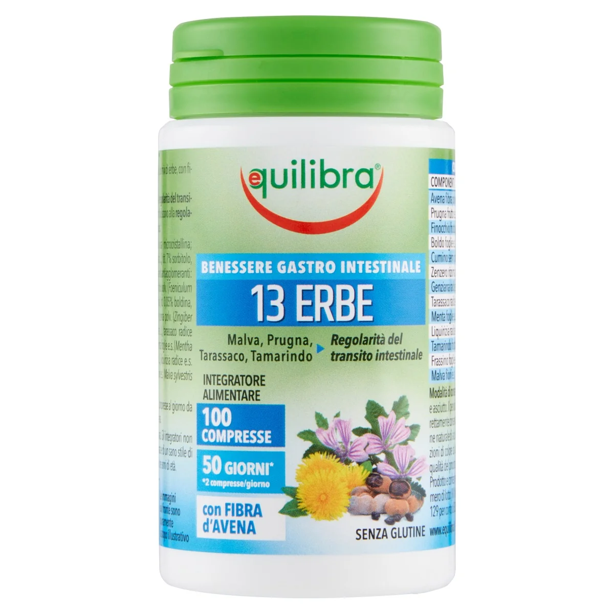 Equilibra 13 Erbe Con Fibra 100 Compresse Senza Glutine