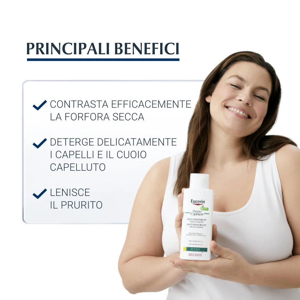 Eucerin DermoCapillaire Shampoo Crema Antiforfora 250 ml Forfora Secca