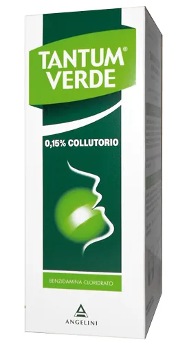 Tantum Verde 240 ml Collutorio 240 ml 0,15% Benzidamina Cloridrato - Sollievo Cavo Orale Irritato