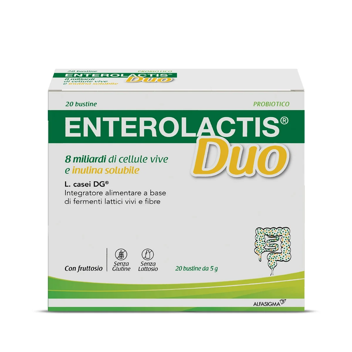 Enterolactis Duo 20 Bustine 5 G Fermenti Funzionalità Intestinale