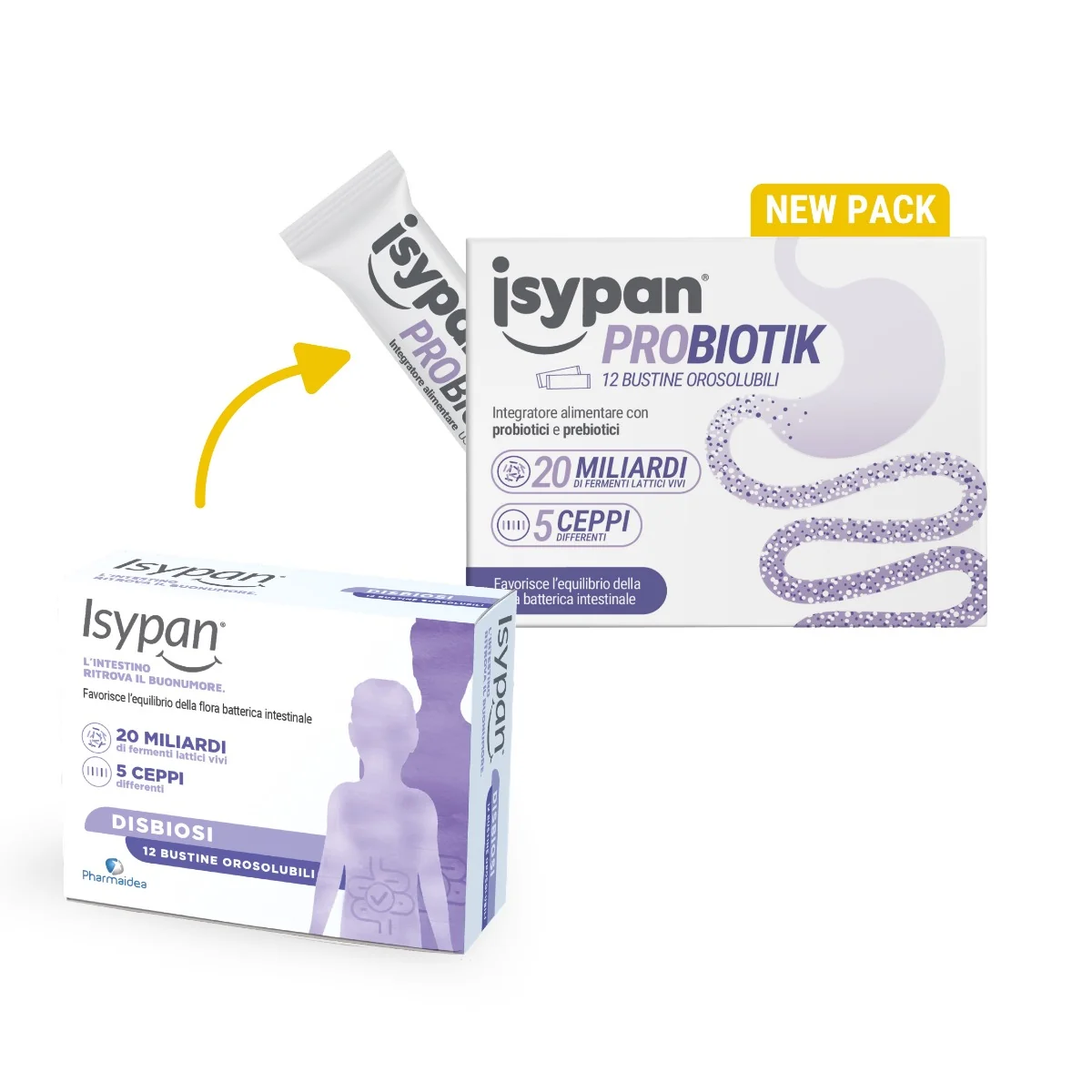 Isypan® Disbiosi Fermenti Lattici -12 Bustine Orosolubili Benessere Intestinale