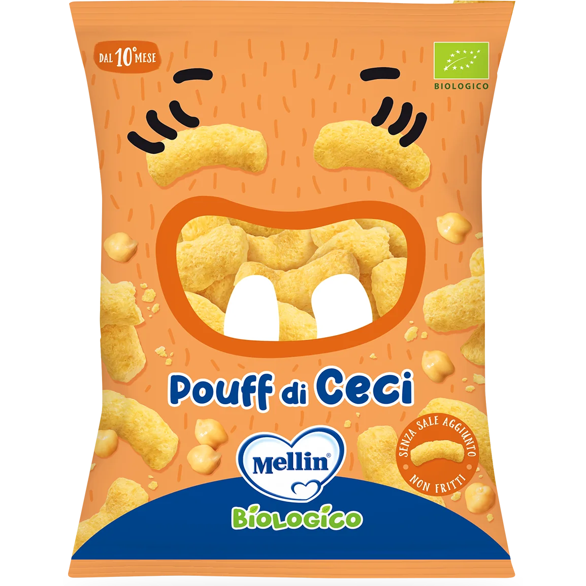Mellin Snack Biologico 20 g Pouff di Ceci