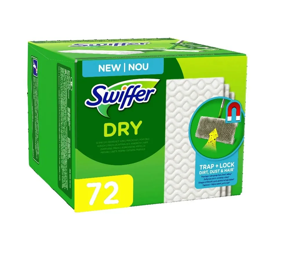 Swiffer Dry Floor Pads Refills 72 Pezzi Panni catturapolvere
