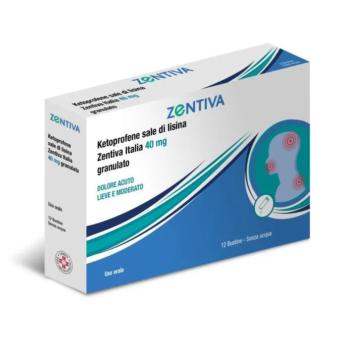 Ketoprofene Sale di Lisina Zentiva 40 mg 12 Bustine Dolore Acuto Lieve Moderato