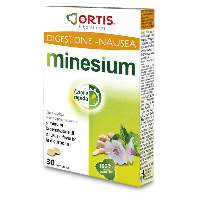 Minesium 30 Compresse Diminuisce la sensazione di nausea e favorire la digestione