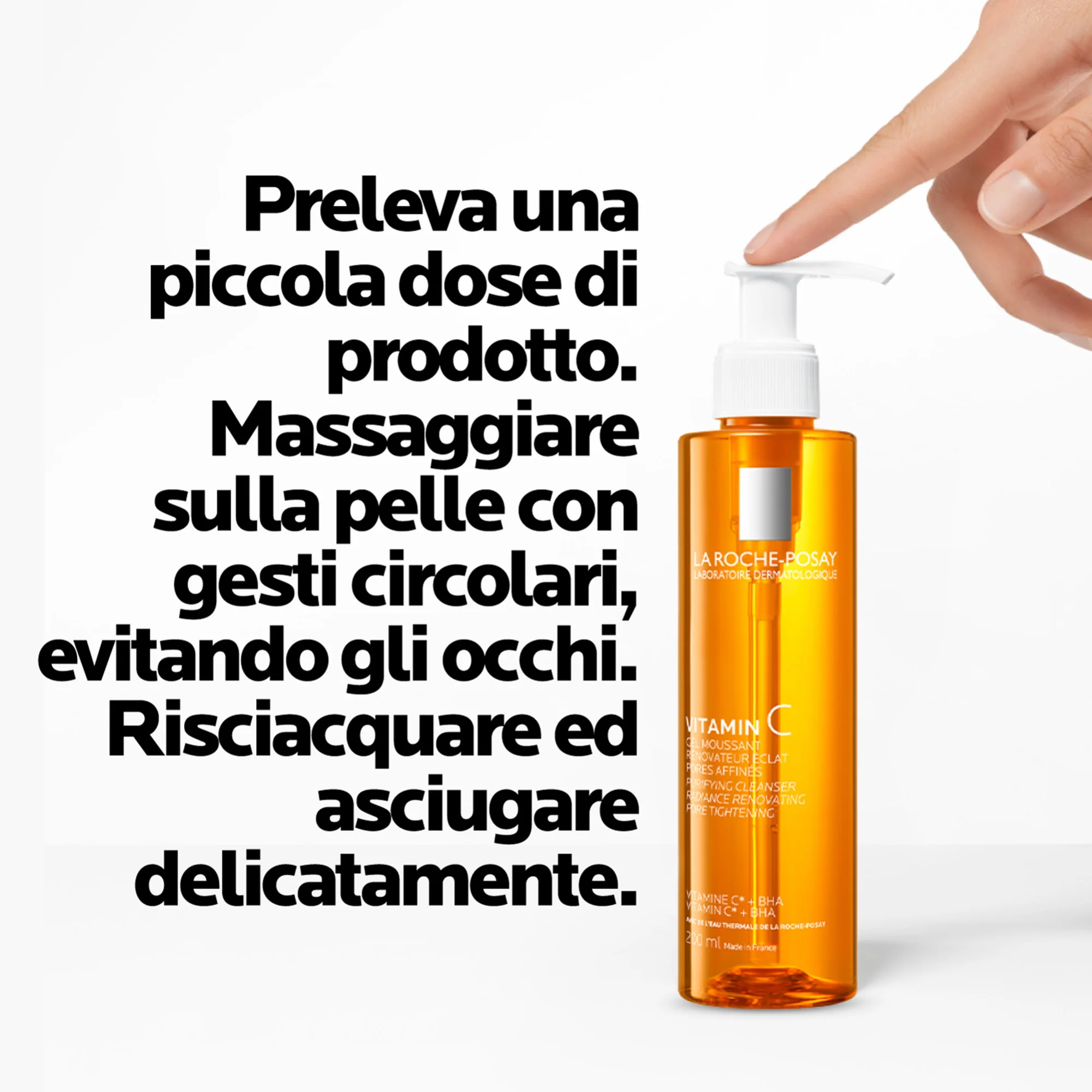 La Roche-Posay Pure Vitamin C Cleanser 200 ml Detergente Viso